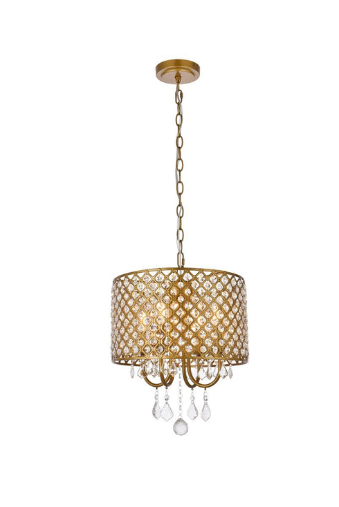 Living District Elise 4 Light Pendant Model: LD711D14BK