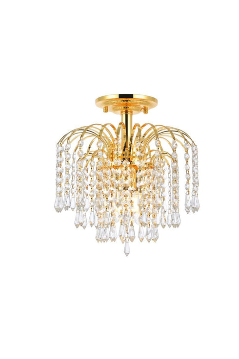 Elegant Lighting Falls 3 Light Flush Mount Model: V6801F12C/RC