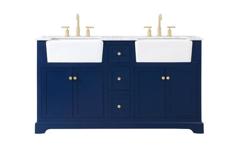 Elegant Decor Franklin 60 Inch Double Bathroom Vanity In Driftwood Model: VF60260DDW