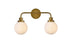 Living District Hanson 2 Light Vanity Model: LD7032W19BK