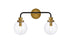 Living District Hanson 2 Light Vanity Model: LD7033W19BR