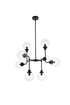 Living District Hanson 8 Light Pendant Model: LD7039D36BK