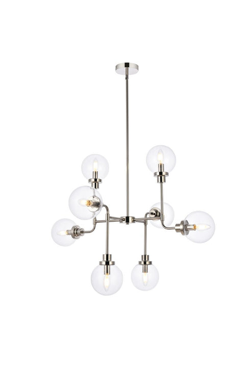 Living District Hanson 8 Light Pendant Model: LD7039D36BK