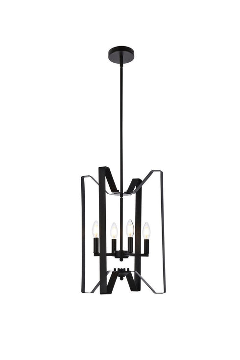 Living District Hoffman 4 Light Pendant Model: LD7072D14BK