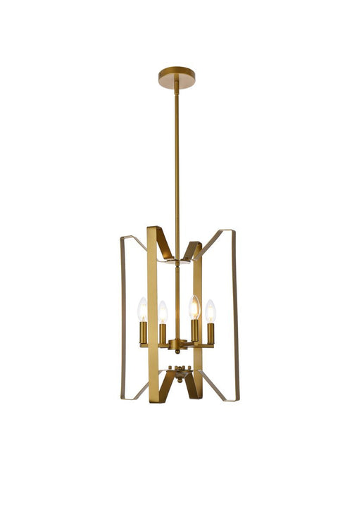 Living District Hoffman 4 Light Pendant Model: LD7072D14BK