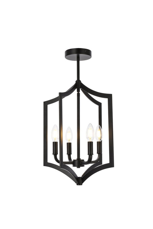 Living District Kiera 4 Light Pendant Model: LD7068F14BK