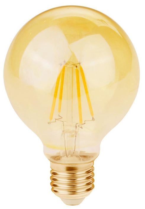 Elitco Lighting LED Filament E26 Lamp 3.5 Watt 2200k Dimmable Clear Cover Model: G25LED301