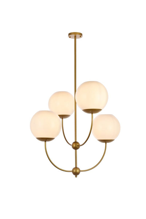 Living District Lennon 4 Light Pendant Model: LD653D30BK