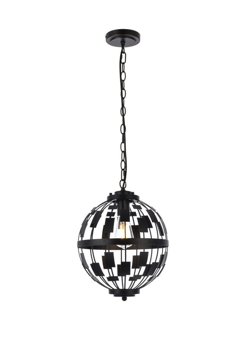 Living District Levante 1 Light Pendant Model: LD7075D12BK