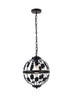 Living District Levante 1 Light Pendant Model: LD7075D12BK