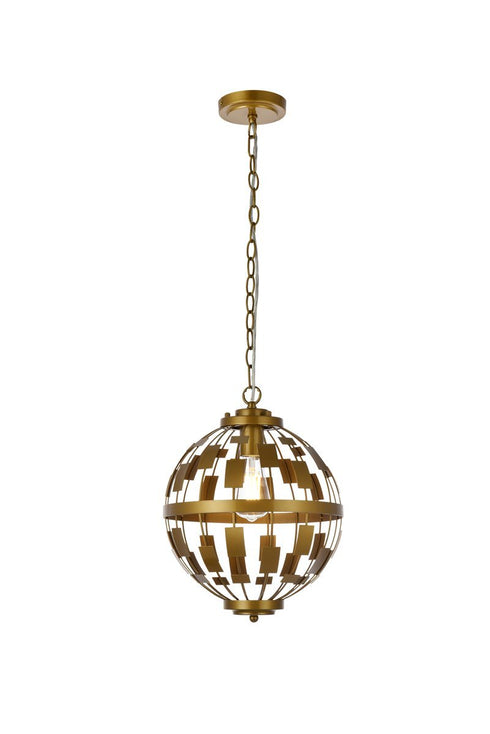 Living District Levante 1 Light Pendant Model: LD7075D12BK