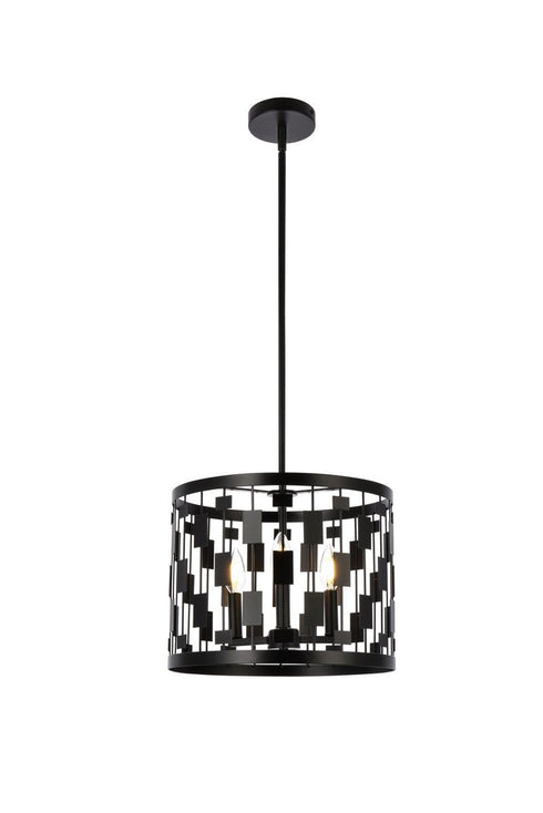 Living District Levante 3 Light Pendant Model: LD7074D14BK