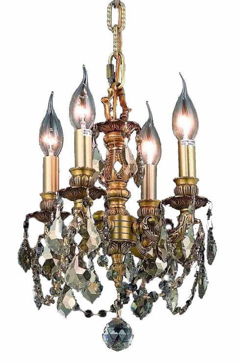 Elegant Lighting Lille 4 Light Pendant Model: 9104D10DB-GT/RC
