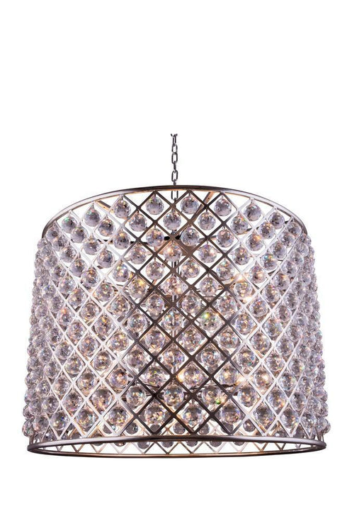 Elegant Lighting Madison 12 Light Pendant Model: 1206D35MB/RC