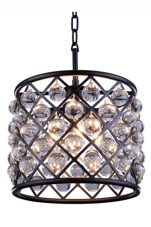 Elegant Lighting Madison 3 Light Pendant Model: 1204D14MB/RC