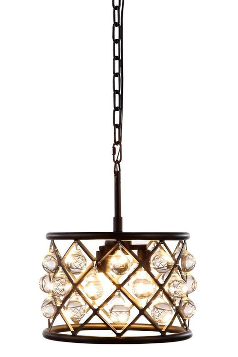 Elegant Lighting Madison 3 Light Pendant Model: 1213D12GI/RC