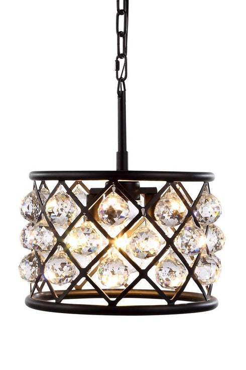 Elegant Lighting Madison 3 Light Pendant Model: 1214D12GI/RC