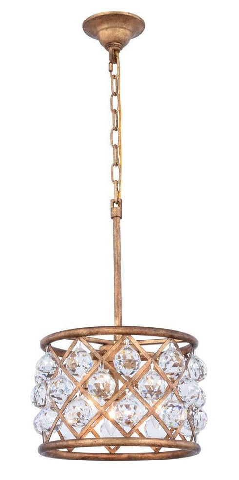 Elegant Lighting Madison 3 Light Pendant Model: 1214D12GI/RC