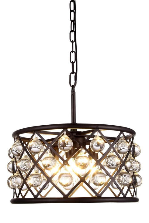 Elegant Lighting Madison 4 Light Pendant Model: 1213D16GI/RC