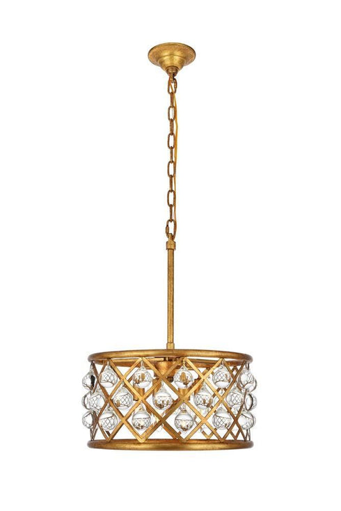 Elegant Lighting Madison 4 Light Pendant Model: 1213D16GI/RC