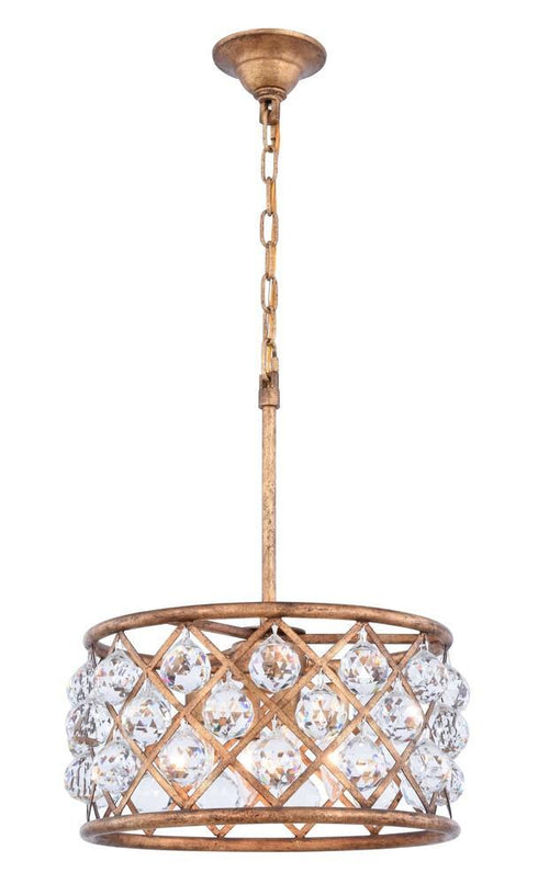 Elegant Lighting Madison 4 Light Pendant Model: 1214D16GI/RC