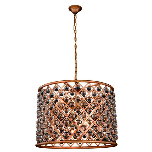 Elegant Lighting Madison 8 Light Pendant Model: 1204D27MB/RC