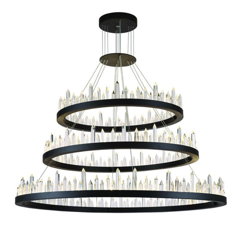 Elegant Lighting Malta 12 Light Chandelier Model: 1705G3LSDG