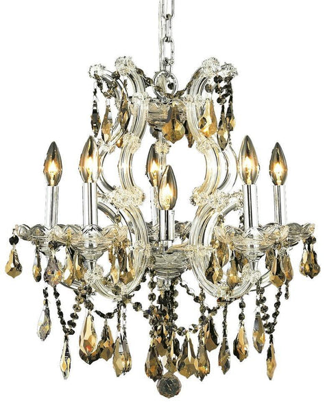Elegant Lighting Maria Theresa 6 Light Chandelier Model: 2801D20C/RC