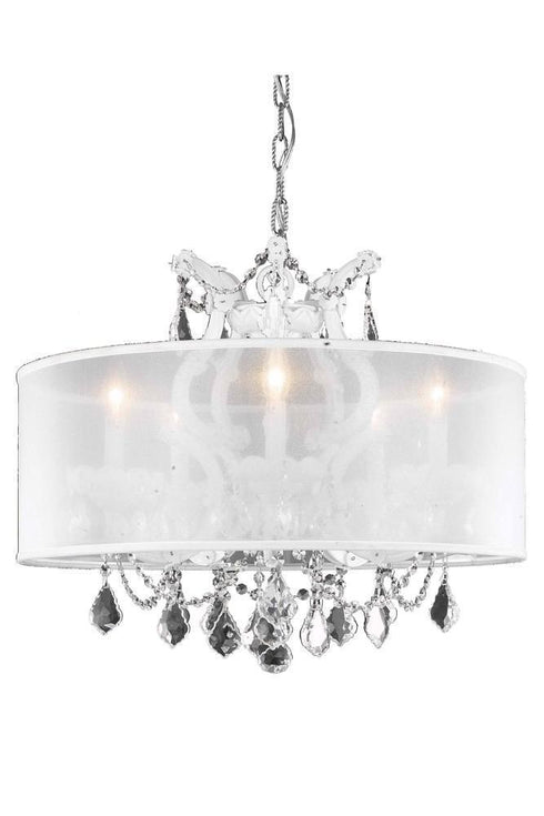 Elegant Lighting Maria Theresa Chandelier Model: 2800D20WH+SH-1R23S/SS