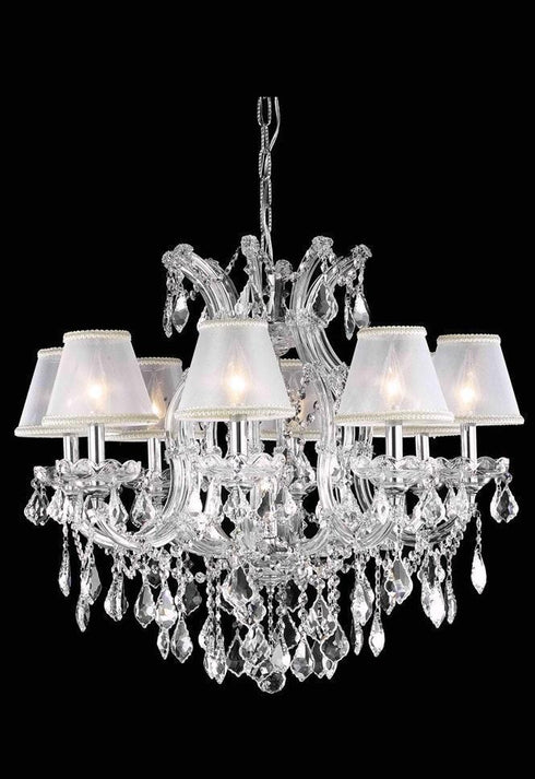 Elegant Lighting Maria Theresa Chandelier Model: 2800D26C+SH-1R6S/SS