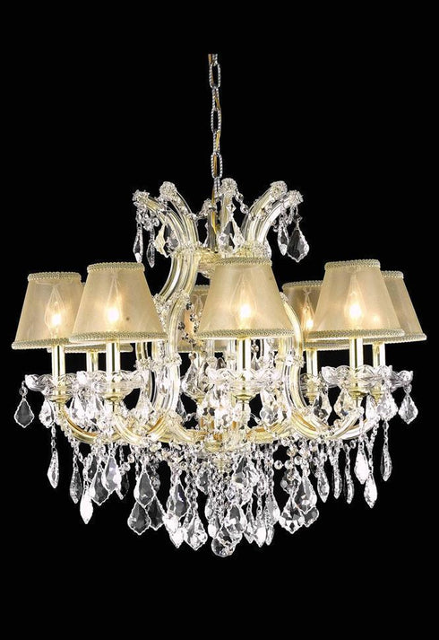 Elegant Lighting Maria Theresa Chandelier Model: 2800D26G+SH-1R6G/RC