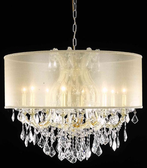 Elegant Lighting Maria Theresa Chandelier Model: 2800D26G+SH-2R30G/EC