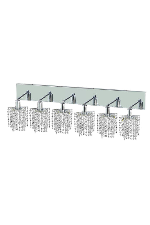 Elegant Lighting Mini 6 Light Vanity Model: 1286W-O-P-CL/SS