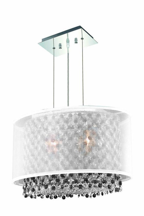 Elegant Lighting Moda 2 Light Pendant Model: 1692D17C-CL03/SS