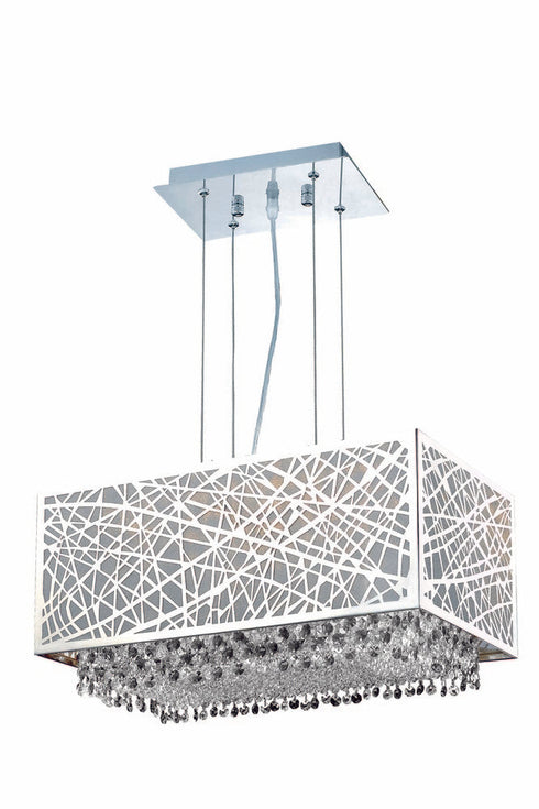 Elegant Lighting Moda 3 Light Pendant Model: 1791D21C-CL03/SS