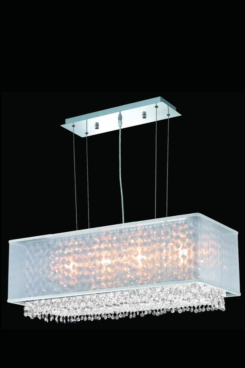 Elegant Lighting Moda 4 Light Pendant Model: 1691D29C-CL03/SS