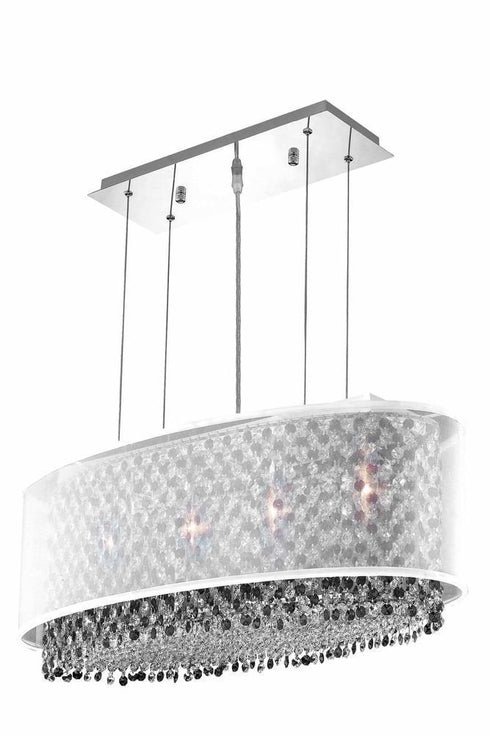 Elegant Lighting Moda 4 Light Pendant Model: 1692D29C-CL03/SS