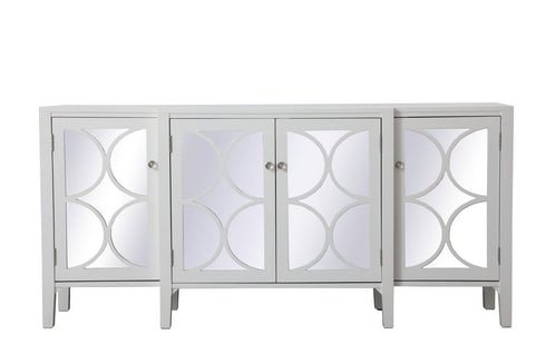 Elegant Decor Modern 72 Inch Mirrored Credenza In White Model: MF82111WH