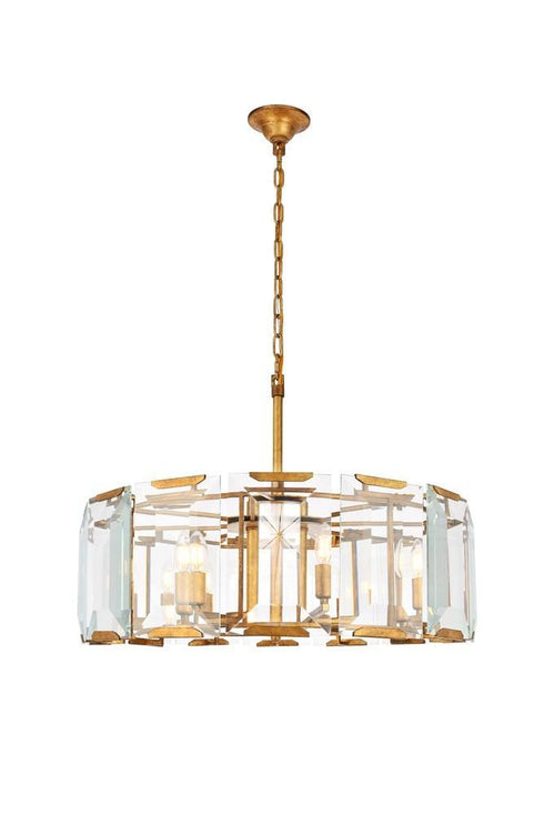 Elegant Lighting Monaco 8 Light Pendant Model: 1211D30GI