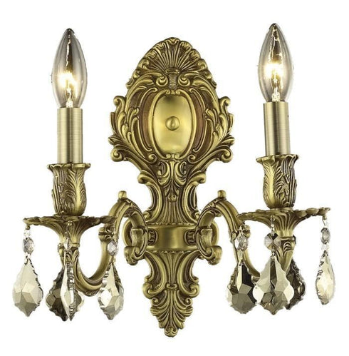 Elegant Lighting Monarch 2 Light Sconce Model: 9602W10DB/EC