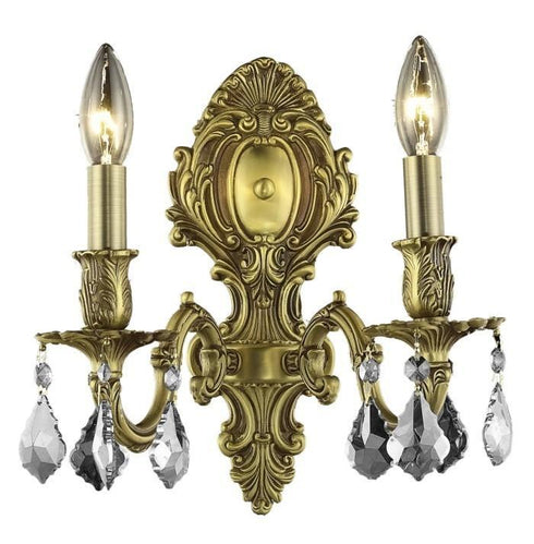 Elegant Lighting Monarch 2 Light Sconce Model: 9602W10DB/EC