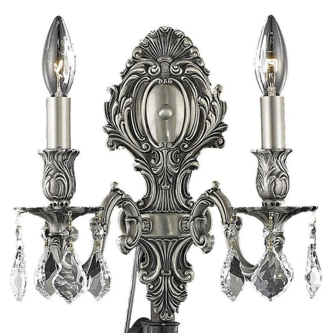 Elegant Lighting Monarch 2 Light Sconce Model: 9602W10DB/EC