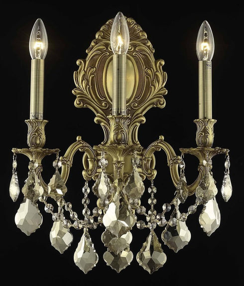 Elegant Lighting Monarch 3 Light Sconce Model: 9603W14AB/EC