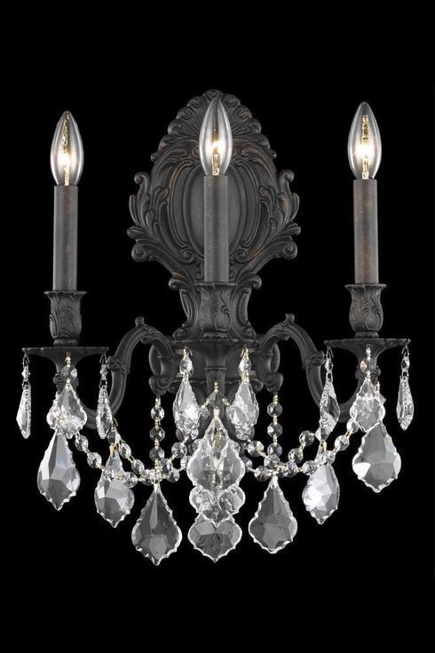 Elegant Lighting Monarch 3 Light Sconce Model: 9603W14AB/EC