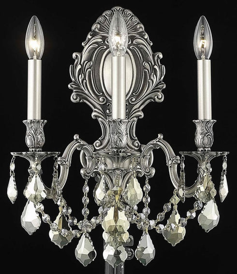 Elegant Lighting Monarch 3 Light Sconce Model: 9603W14AB/EC