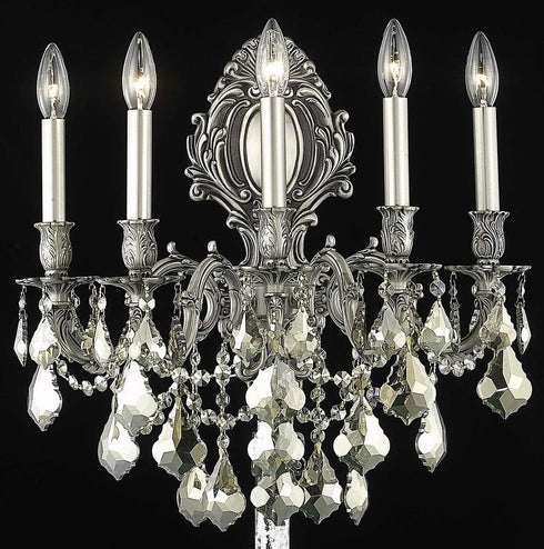 Elegant Lighting Monarch 5 Light Sconce Model: 9605W21FG/RC