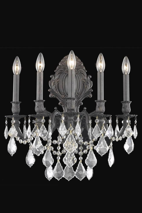 Elegant Lighting Monarch 5 Light Sconce Model: 9605W21FG/RC