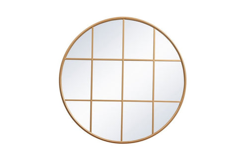 Elegant Decor Motif Metal Windowpane Mirror 28 Inch X 28 Inch In Model: MR632828BK