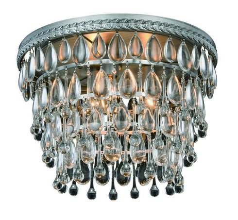 Elegant Lighting Nordic 3 Light Flush Mount Model: 1219F15AS/RC