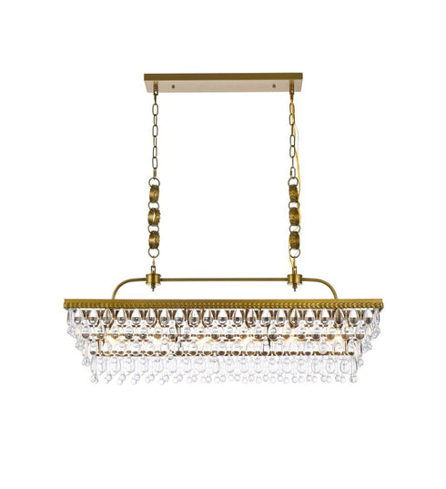 Elegant Lighting Nordic 6 Light Pendant Model: 1219G40BR